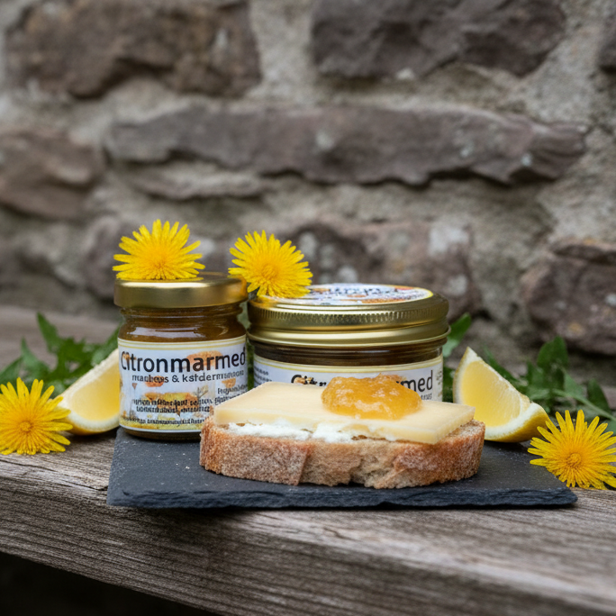 Gotländsk Citron Marmelad med Maskros och Kardemumma